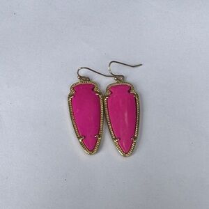 Kendra Scott Gold and Pink Statement Earrings